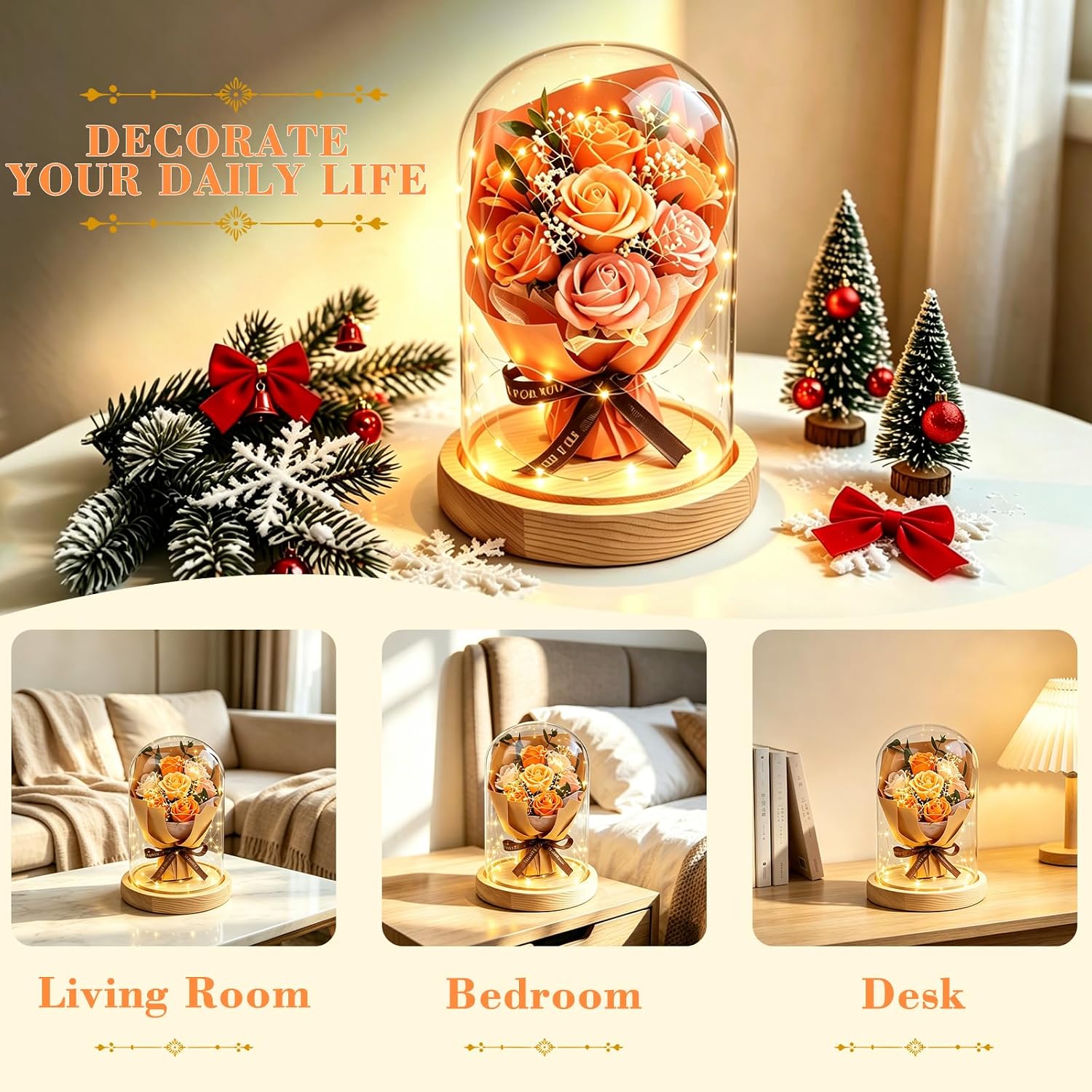 Eternal Rose Glass Dome